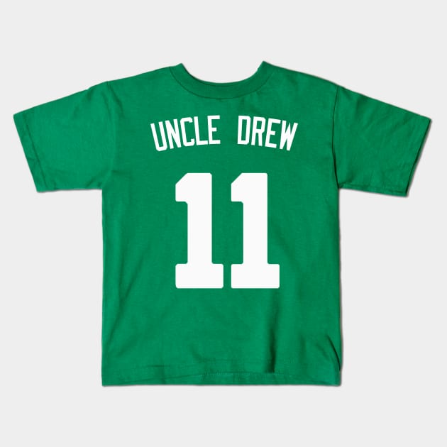 Kyrie Irving 'Uncle Drew' Nickname Jersey - Boston Celtics Kids T-Shirt by xavierjfong